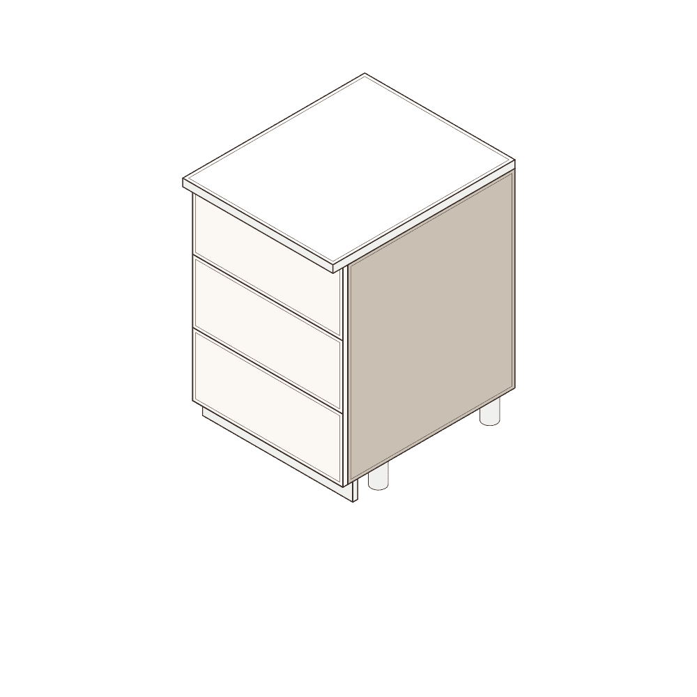 Base Cabinet - 3 Drawer