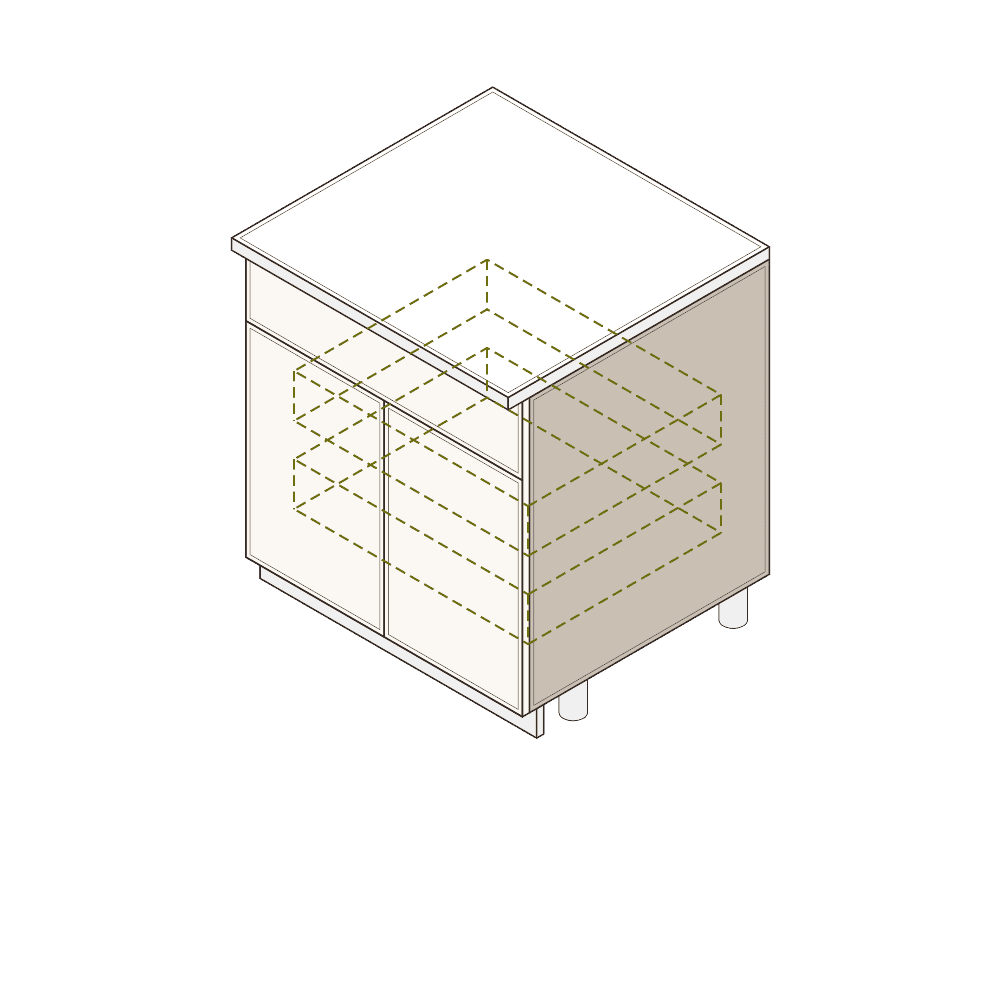 Base Cabinet - Door & Drawer