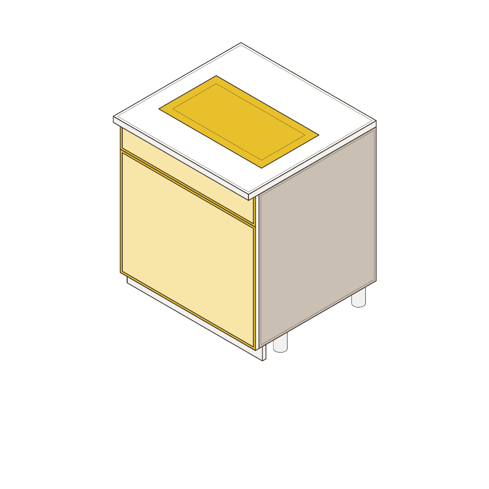 Oven & Cooktop Base Cabinet
